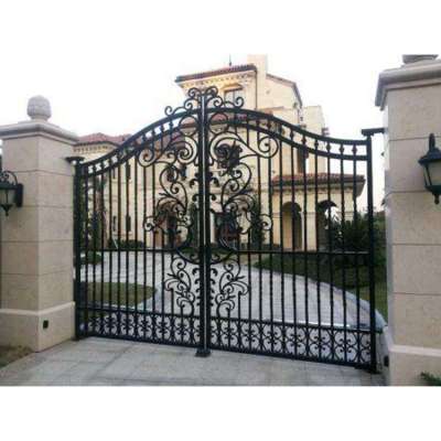 Top-selling modern automatic driveway cast iron gate